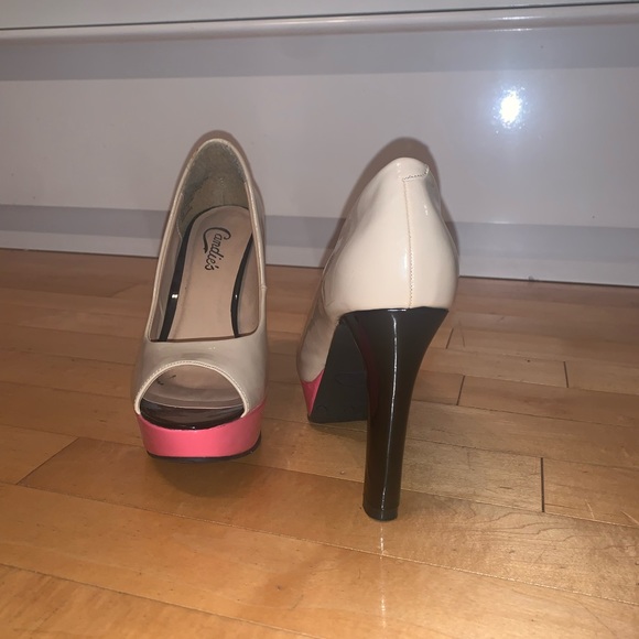 [7]👡CANDIE’S multicolour peep toe heels - Picture 7 of 14